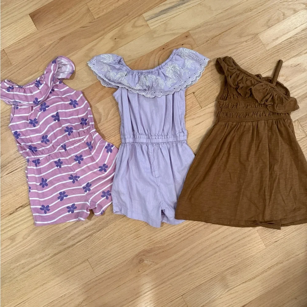Old Navy & Okie Dokie Brown & Purple Toddler Girls' Romper 3T